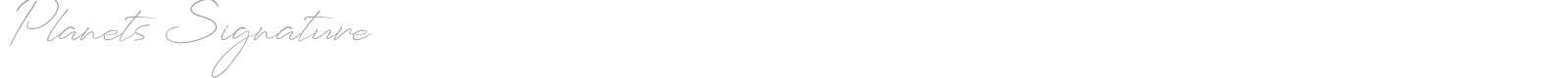 Planets Signature font preview